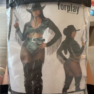 Forplay Cowboy Costume - Black and silver